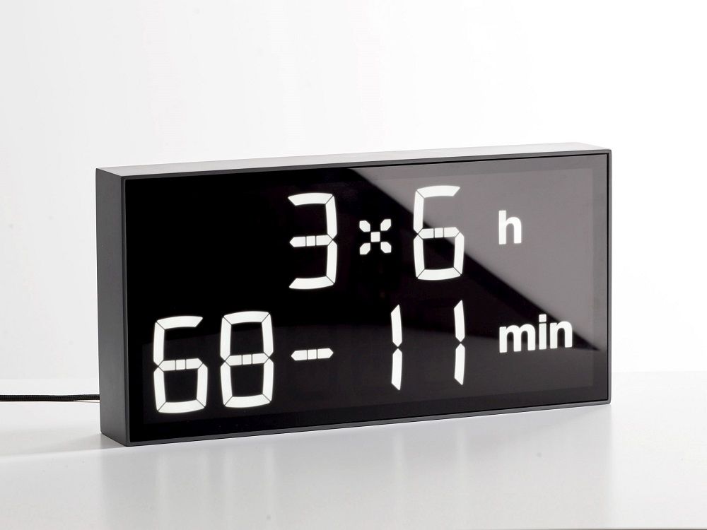 Digital clock LED digital clock / table clock / wall clock Albert Clock Grey